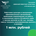 15 июля завершается прием документов на участие в программе «Земский работник культуры»